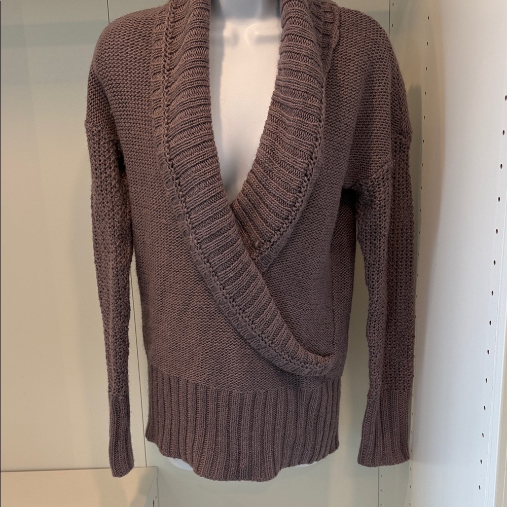 LOFT dark lavender Knit Sweater